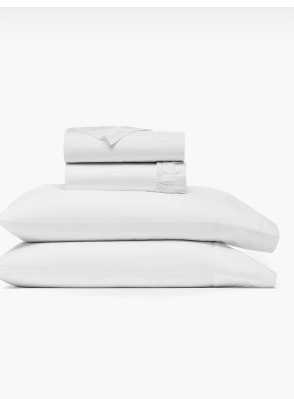 Boll & Branch Percale Hemmed Sheet Set White Queen 4 Piece NEW $279